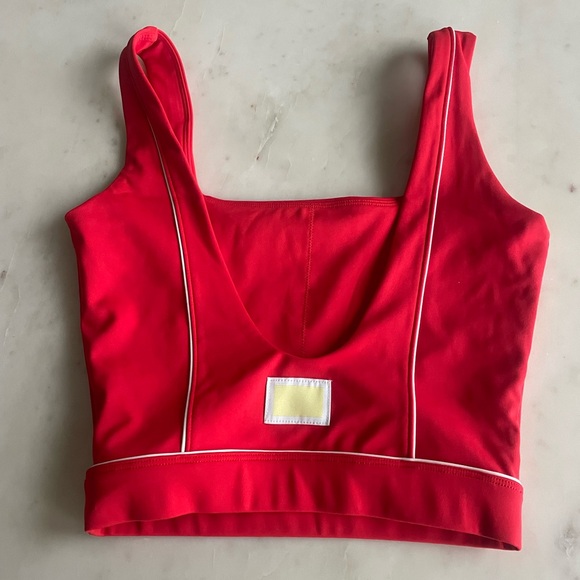 Yellow the Label Red Sleeveless Crop Tank XS never worn - Picture 2 of 2